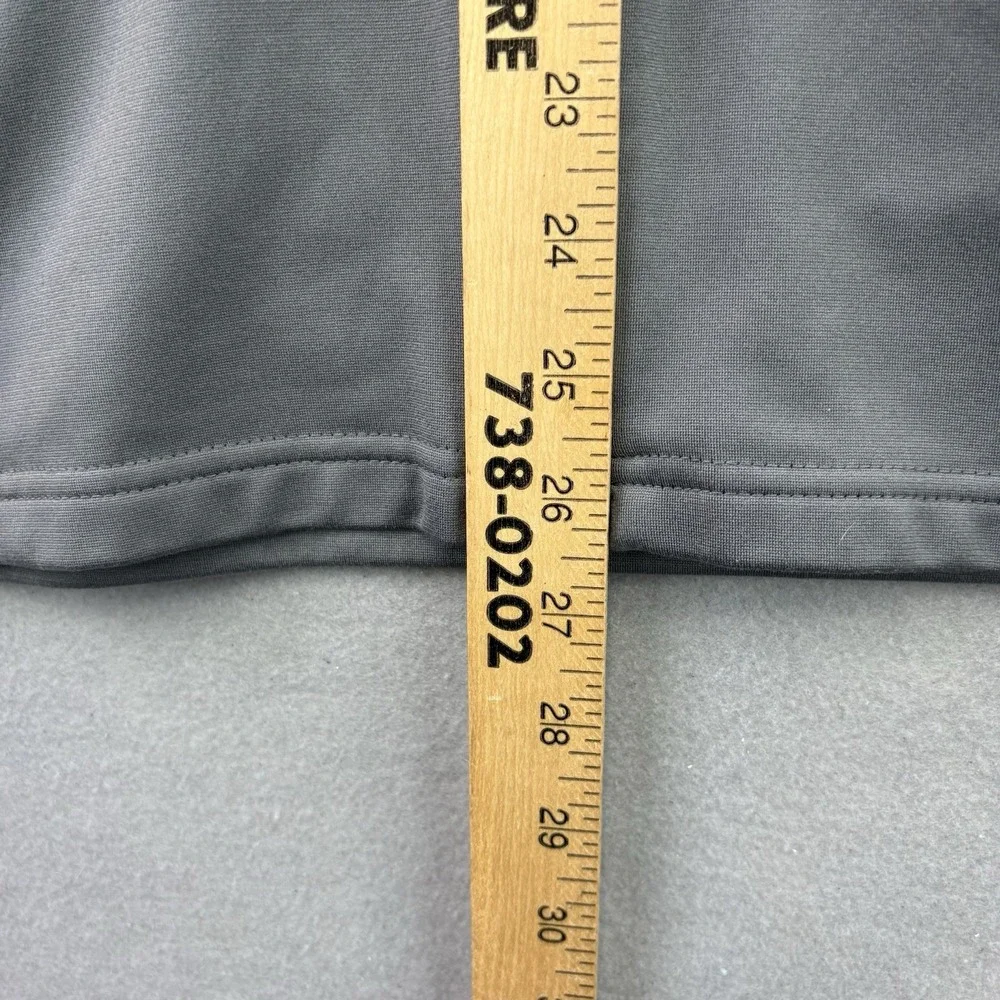 UNDER ARMOUR Gray Warm Up Jacket Medium Mens M Zip Up White Stripe